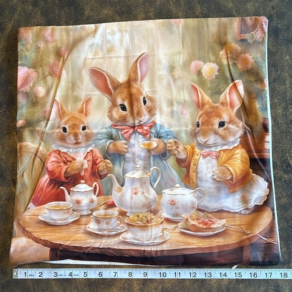 NEW Beatrix Potter Peter rabbit inspired tea party throw pillow covers nursery - Picture 2 of 13